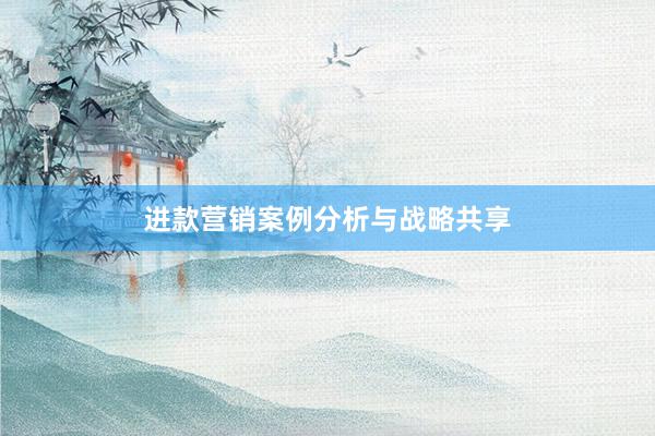进款营销案例分析与战略共享